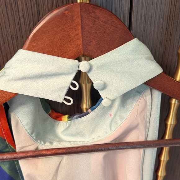 ARRANGE satin high neck drape maxi dress in painterly stripe like NEW - Picture 11 of 17